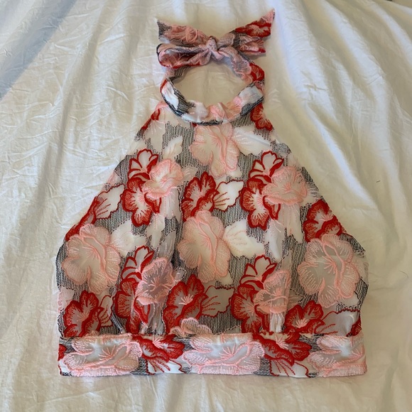 NWT River Island High Neck Floral Print Blouse - Picture 6 of 8